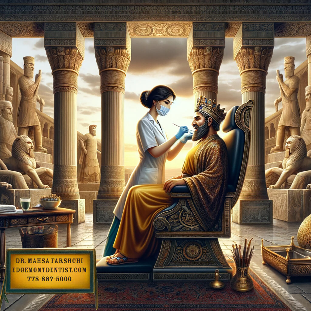 Dr. Mahsa Farshchi Dentist Treating King of Persia Cyrus the Great